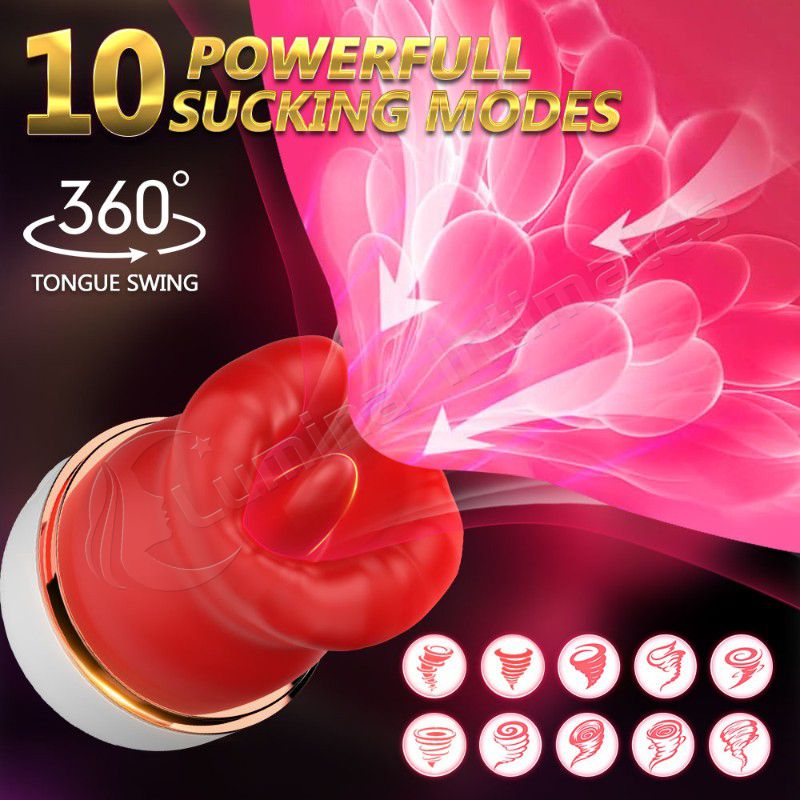 New Sucking and Licking Vibrator with 10 Powerful Vibration Modes