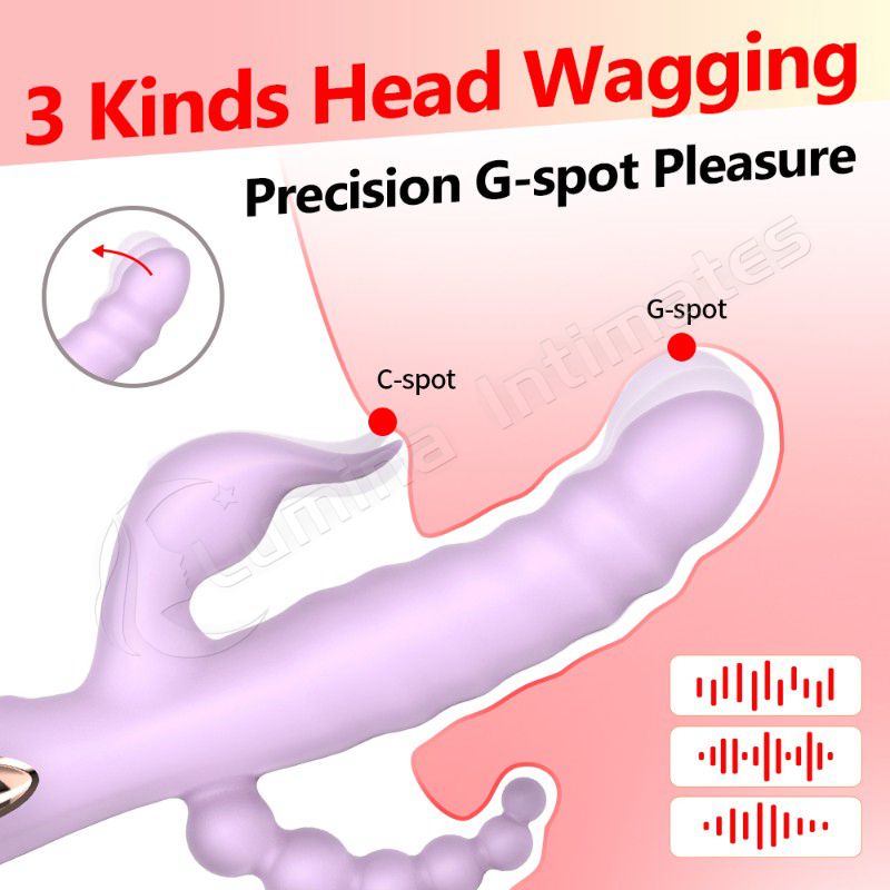 7 Kinds Patterns Rabbit Double Vibrator Female Masturbation